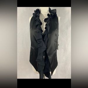 Bergamo by EBI Black  Blouse Size 8 Black $385 NWT Womens